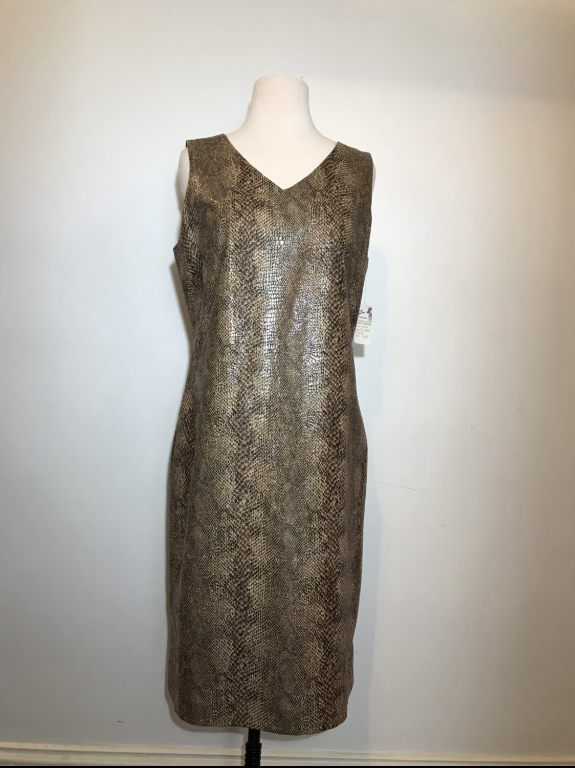 Harve Bernard faux snake sheath dress