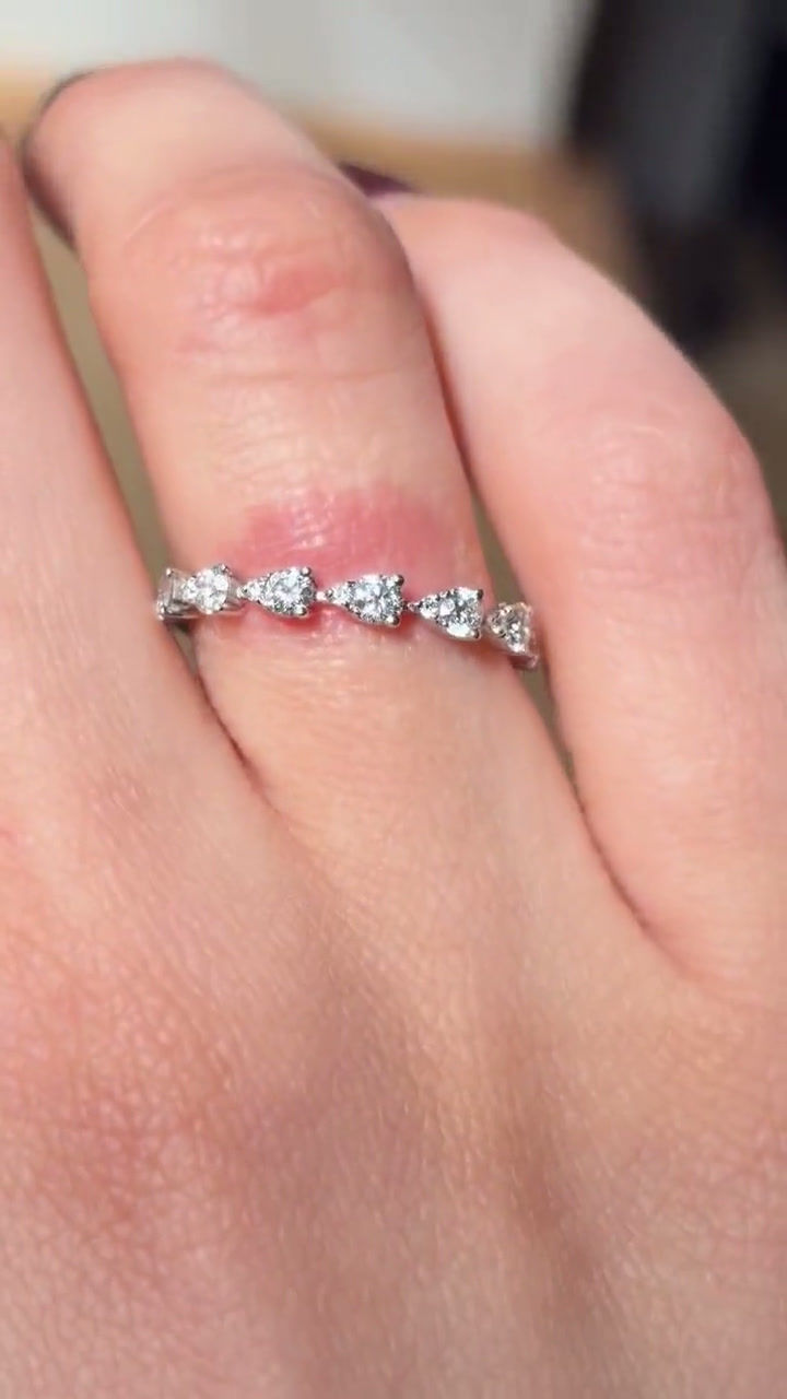 Thumbnail: White Gold Ring with Natural Diamonds