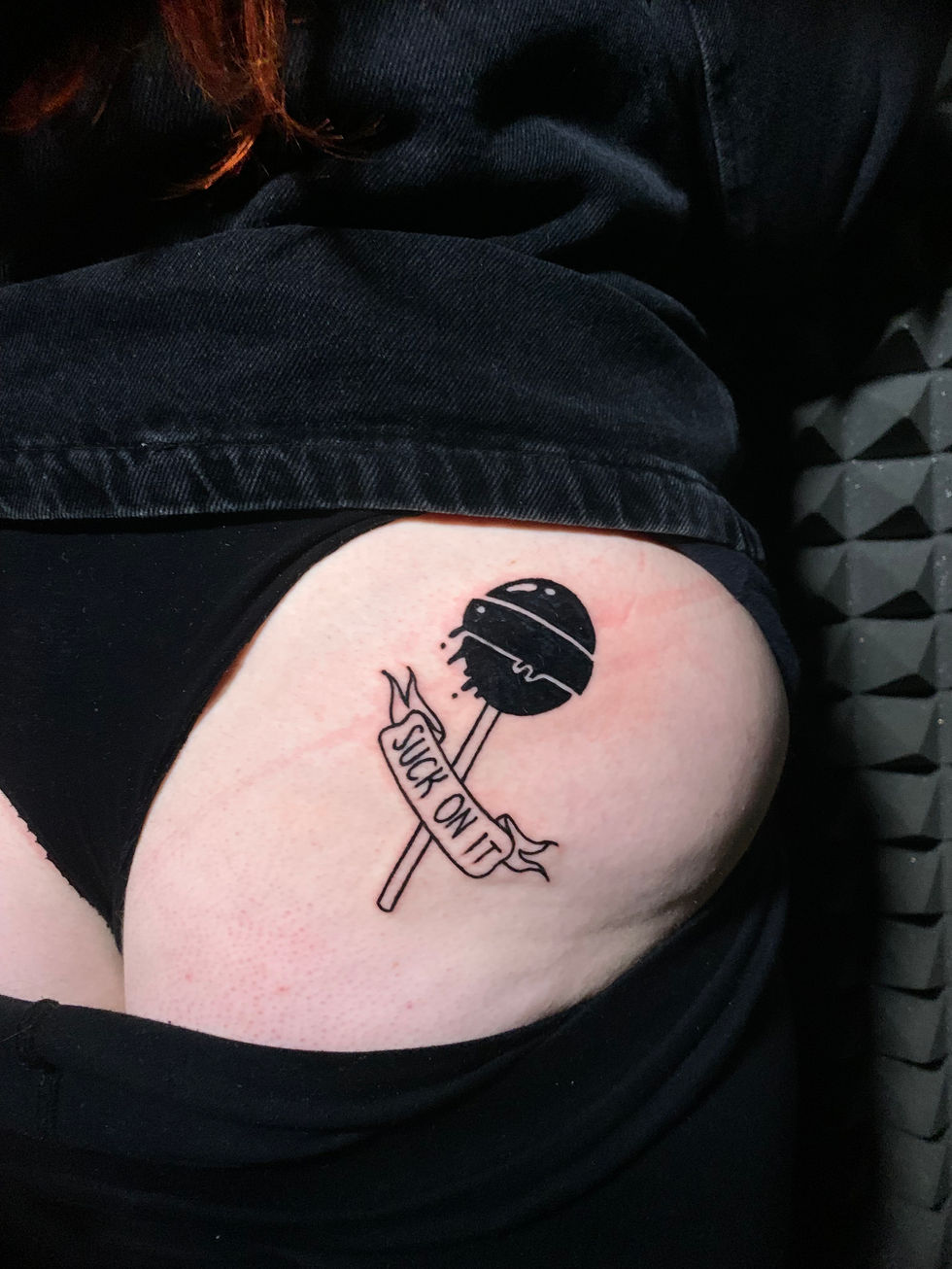 Minimal black ink tattoo 