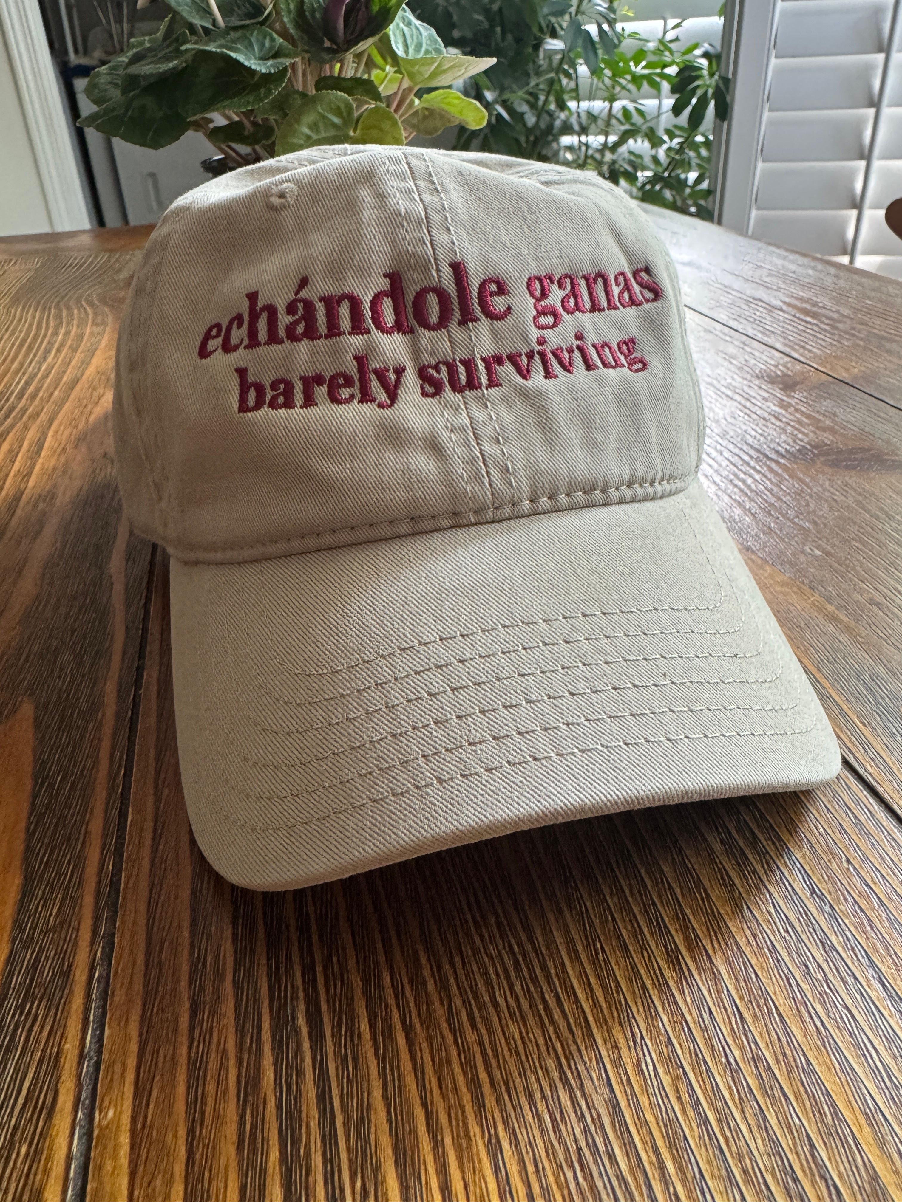 Echandole Ganas Barely Surviving Baseball Embroidered Hat