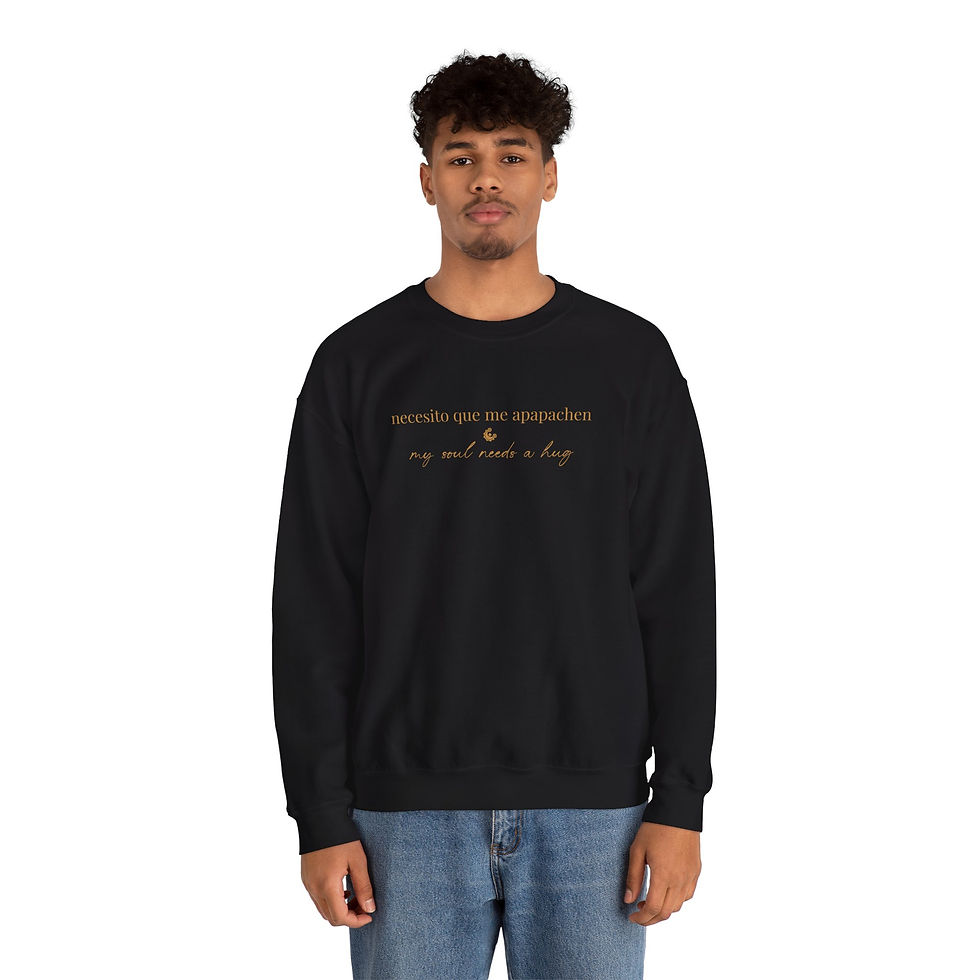Thumbnail: Necesito que me apapachen Cozy Crewneck Sweatshirt (Printed)
