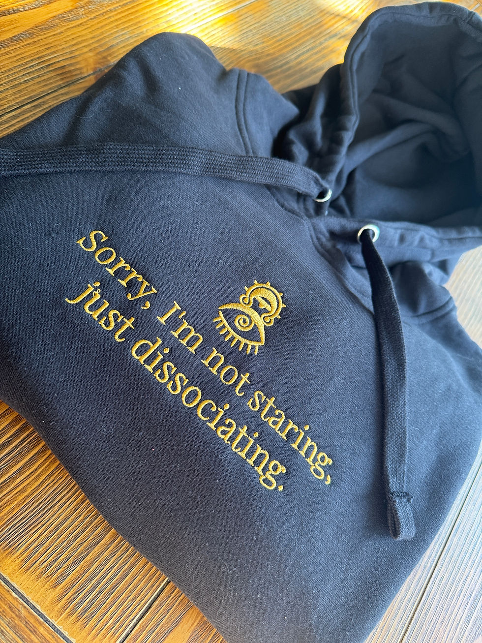 Thumbnail: Just Dissociating Hoodie | Heavyweight fleece. Relaxed unisex fit.