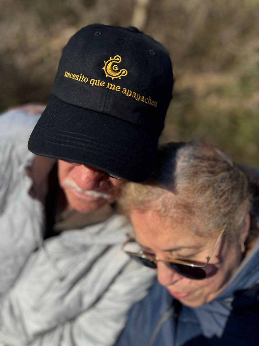 Thumbnail: Necesito Que Me Apapachen Embroidered Cap | Gold Thread | Adjustable Fit