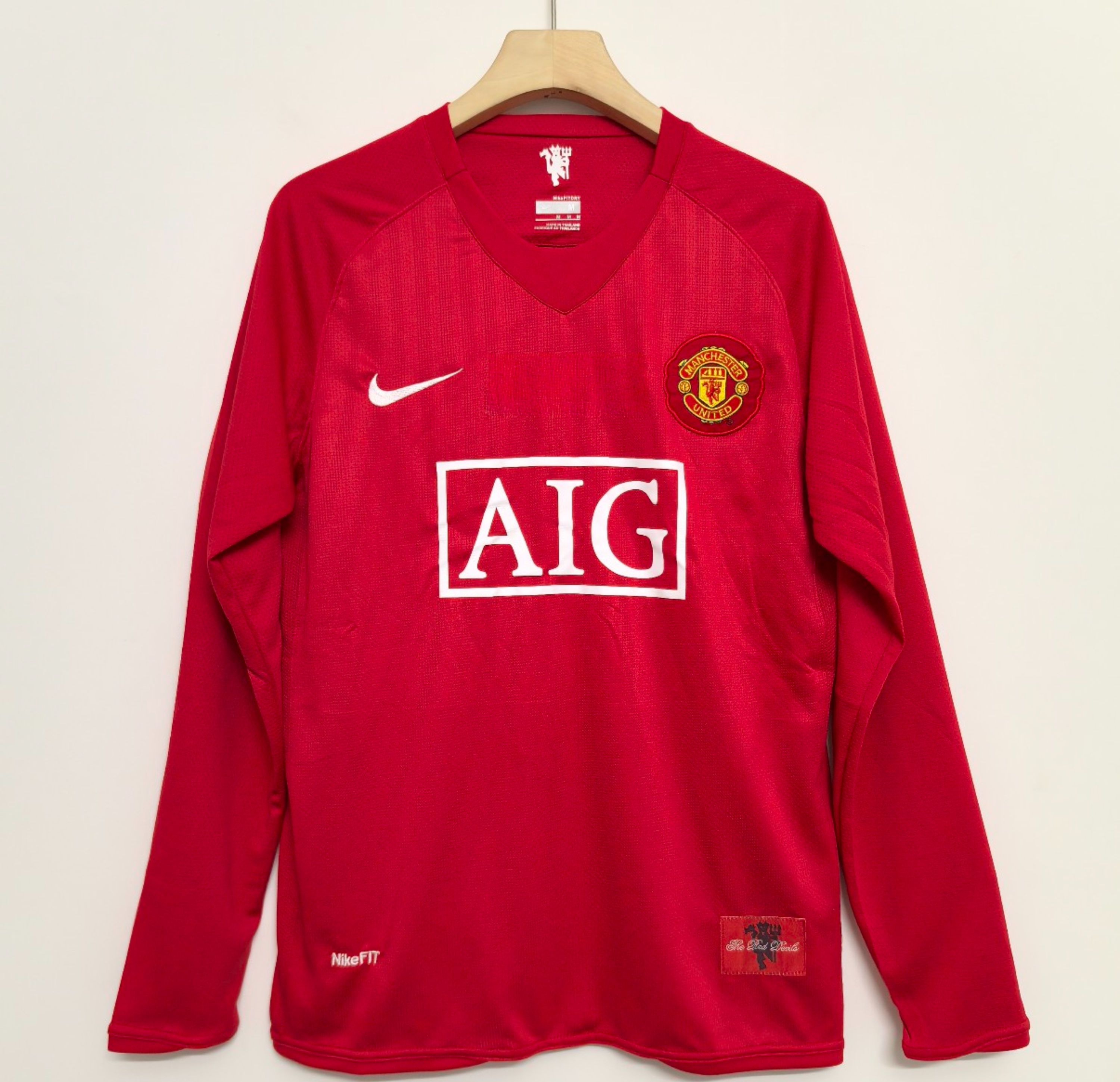 Manchester United 07/08 Home Kit Long Sleeves