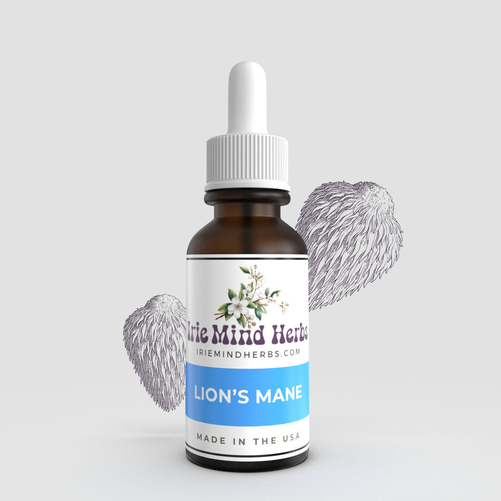 Lions Mane Tincture with Plants 2