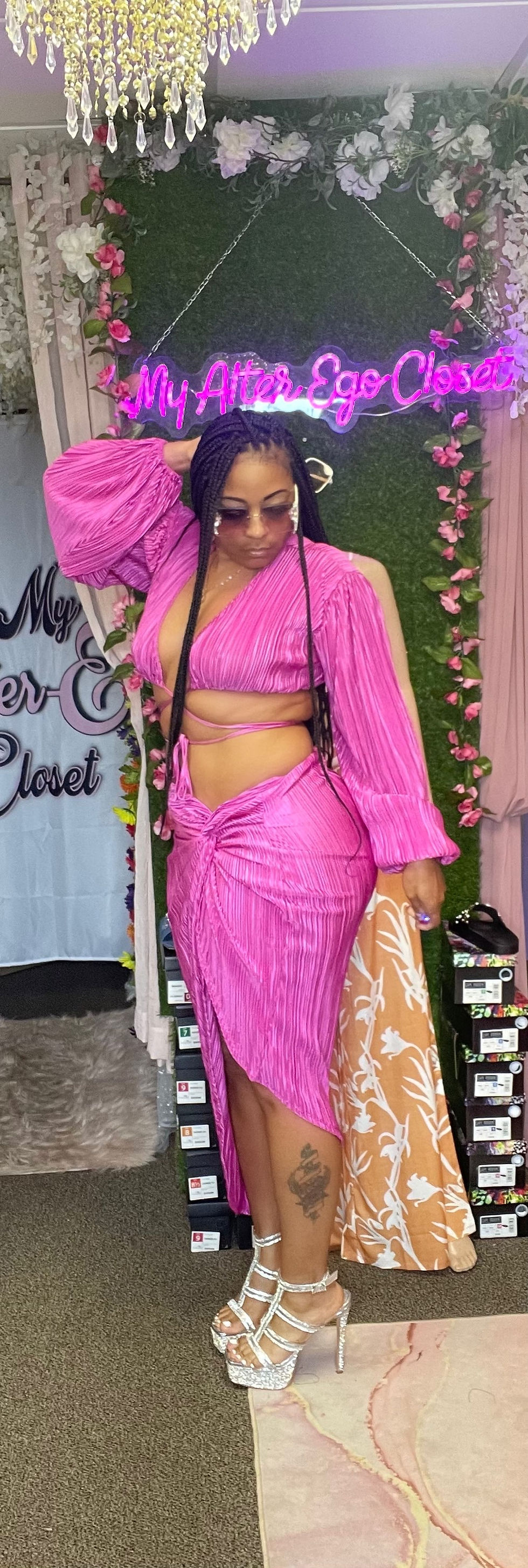 Thumbnail: Orchid 2pc skirt set