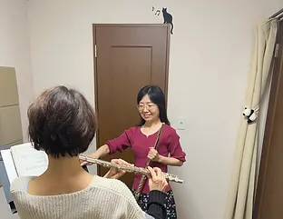 フルート教室ハーモニーのレッスン光景