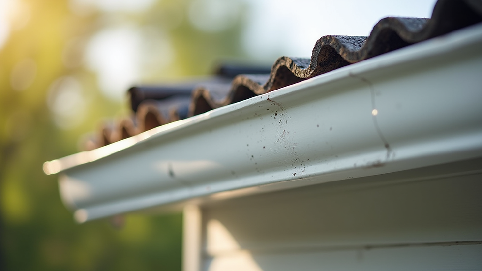 Close-up view of soffit and fascia installation on a residential roof edge