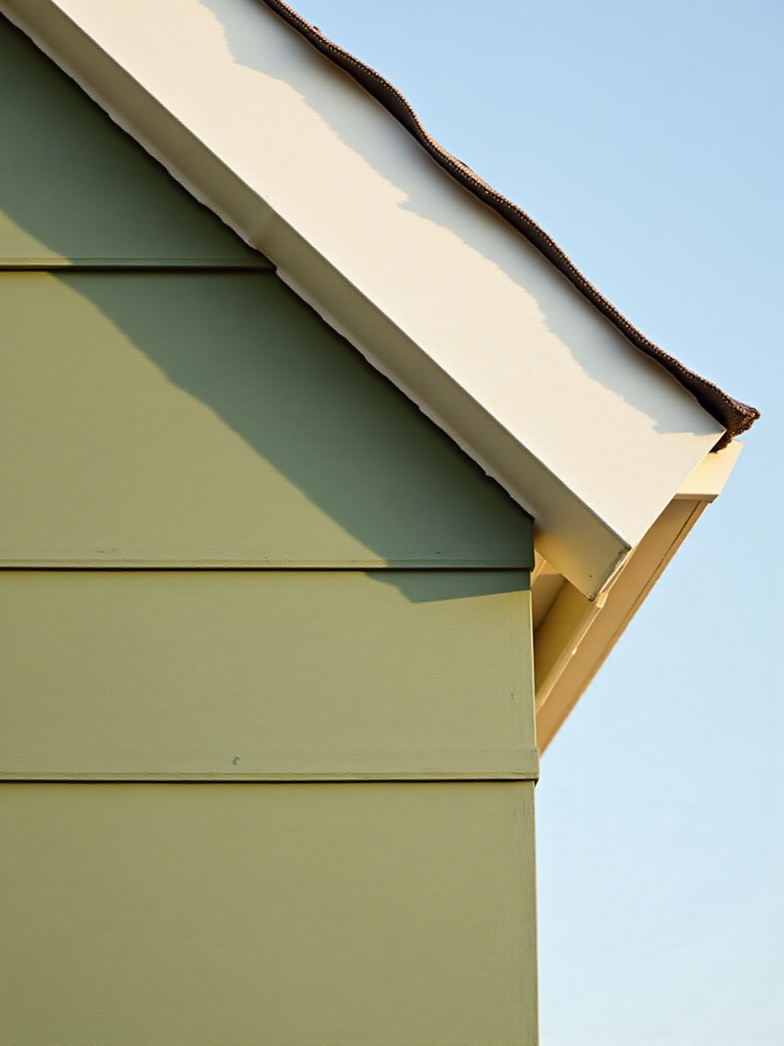 Green home exterior siding and fascia