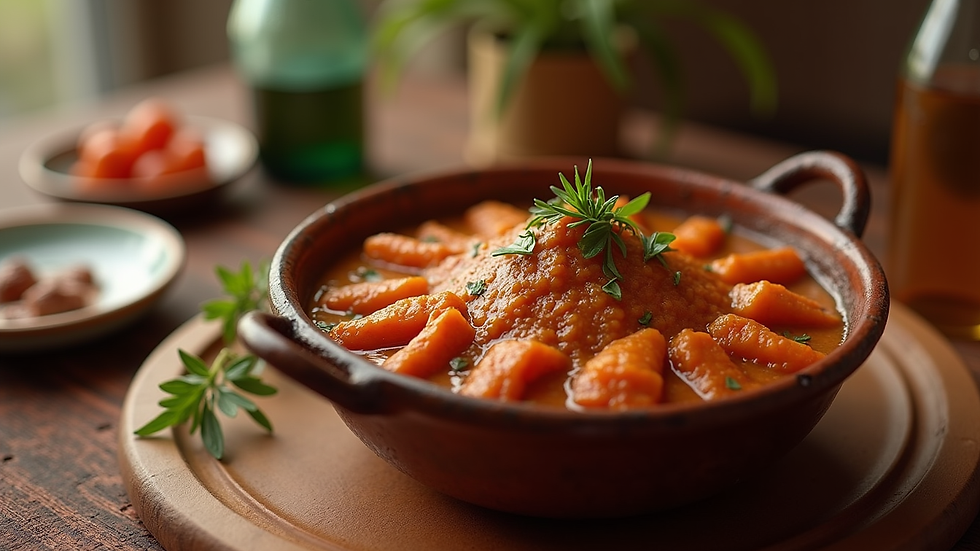 Close-up view of traditional Moroccan tagine dish served in a luxury setting