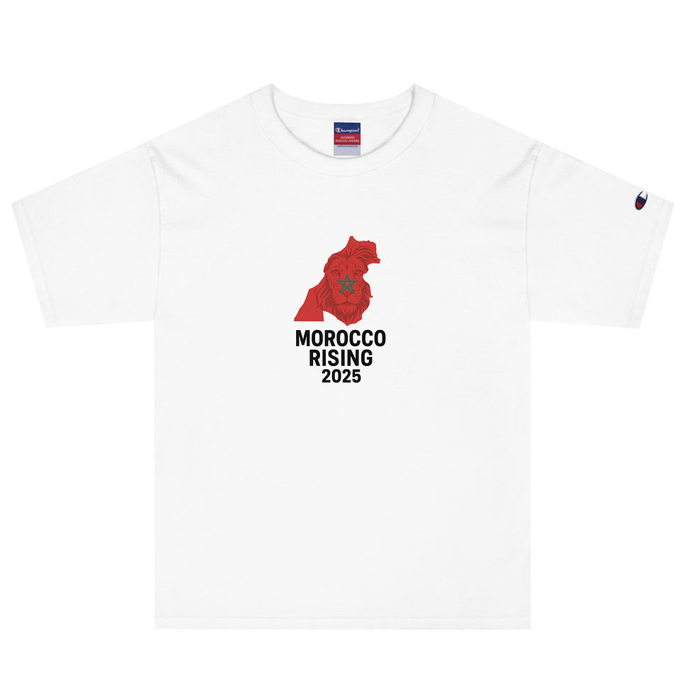 Thumbnail: RED NATION – Roaring Lion Streetwear T-Shirt (Morocco Edition)t