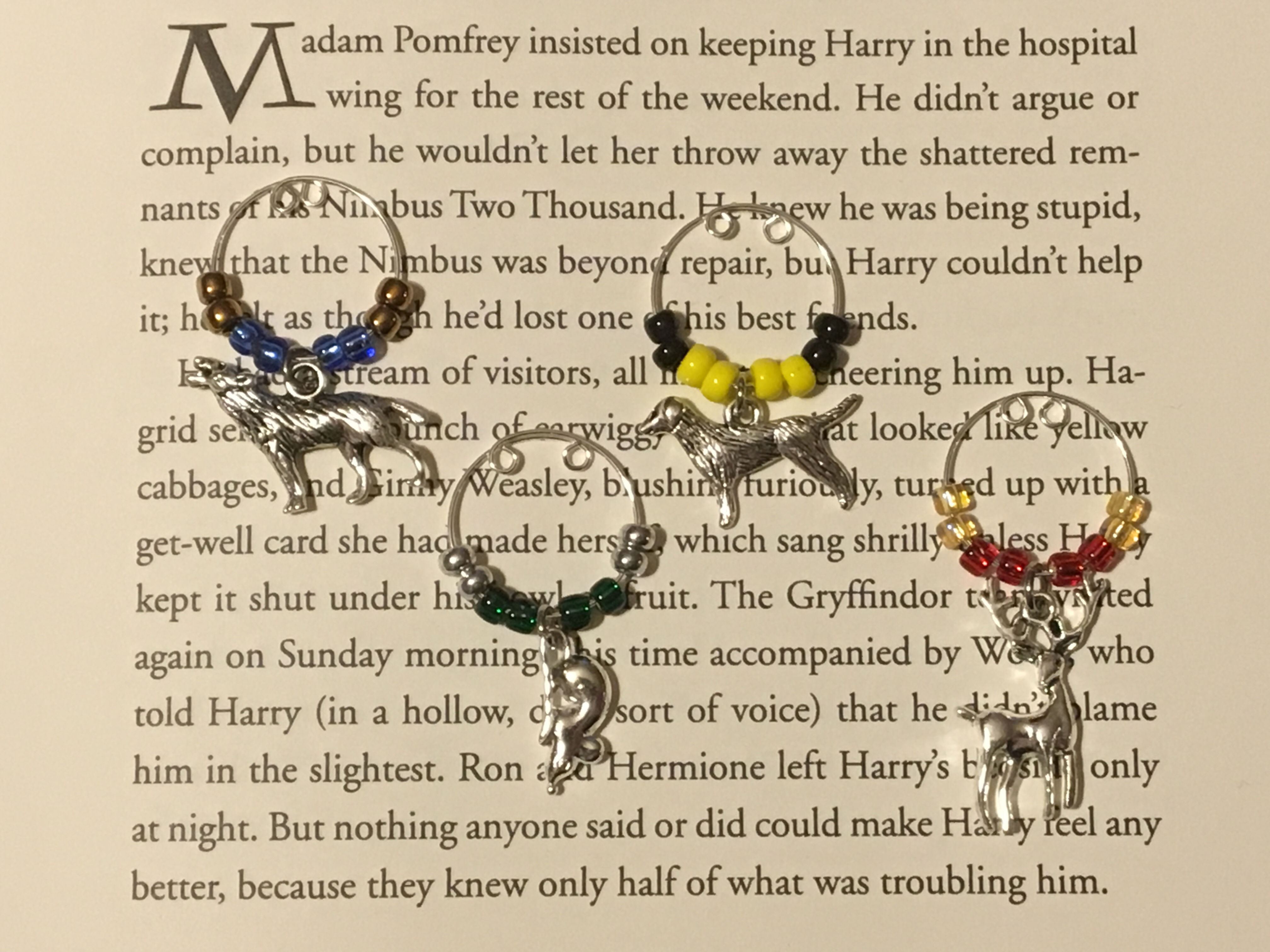 4 Piece Marauders Wine Charm Set