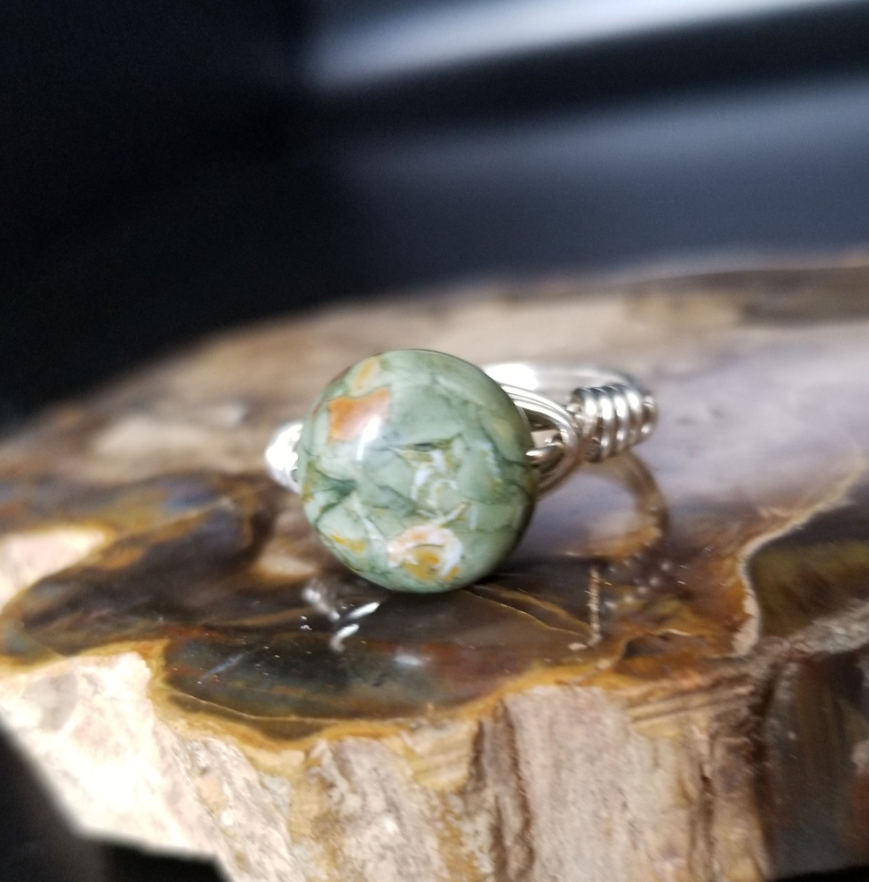 Rhyolite Ring created with Sterling Silver