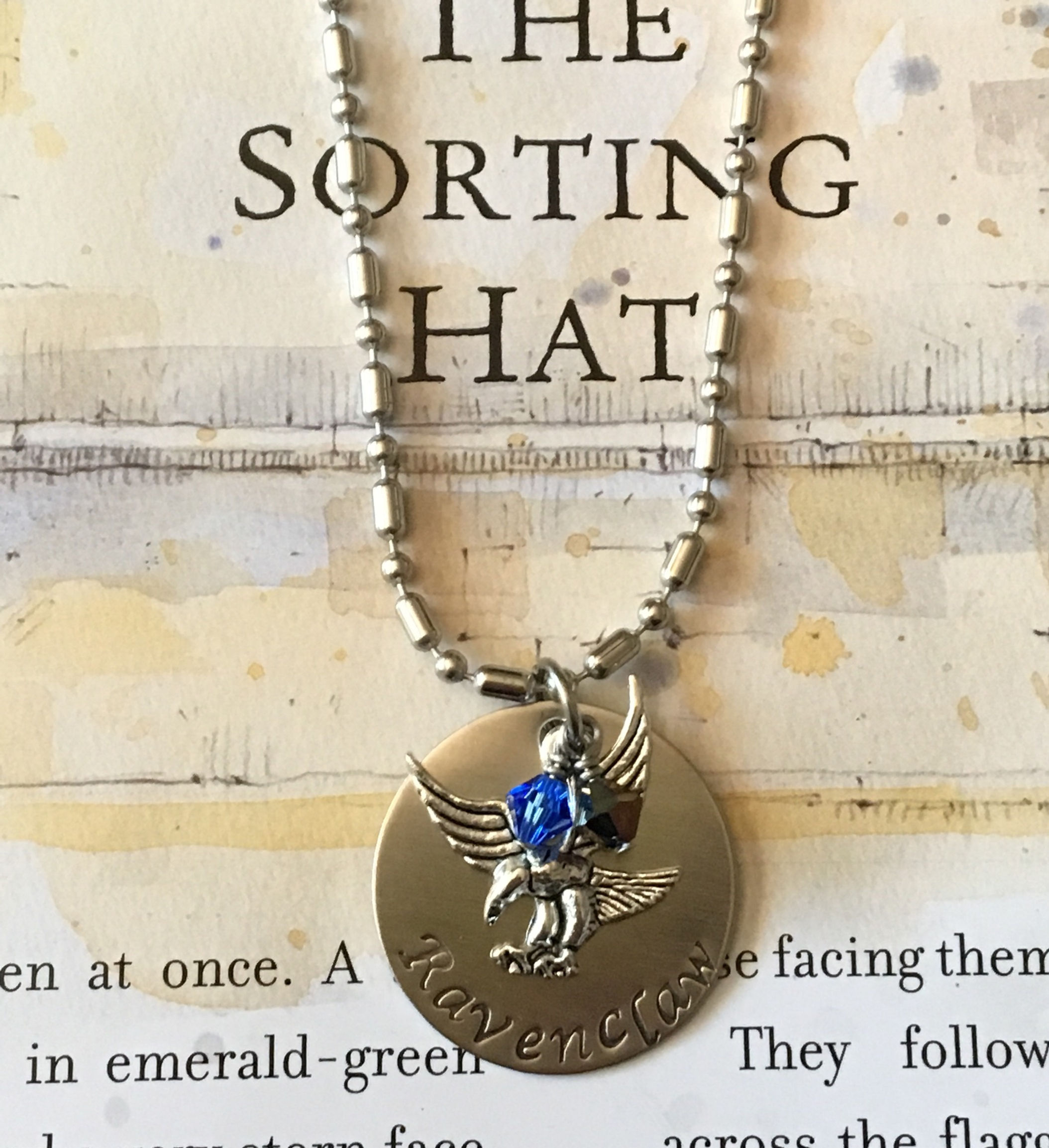 Ravenclaw House Stamped Necklace
