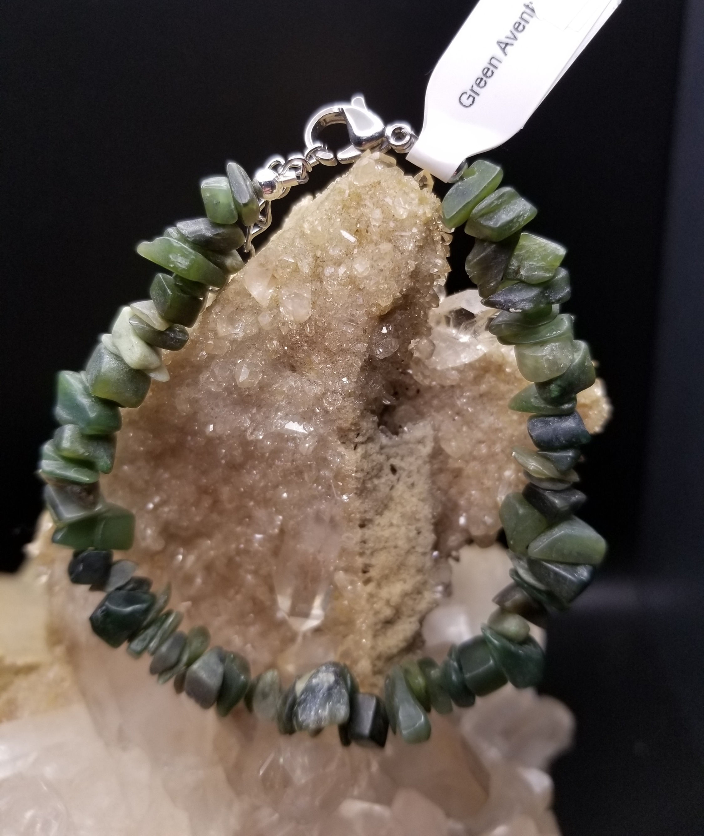 Green Aventurine stone chip bracelet