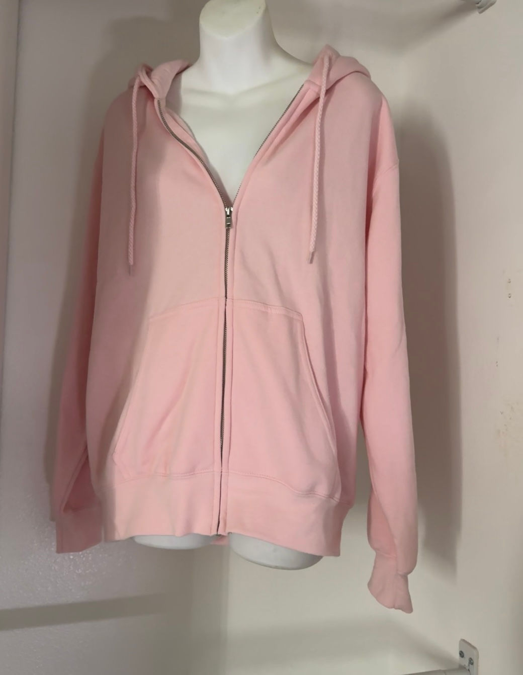 Baby pink  fleece zip up jacket 