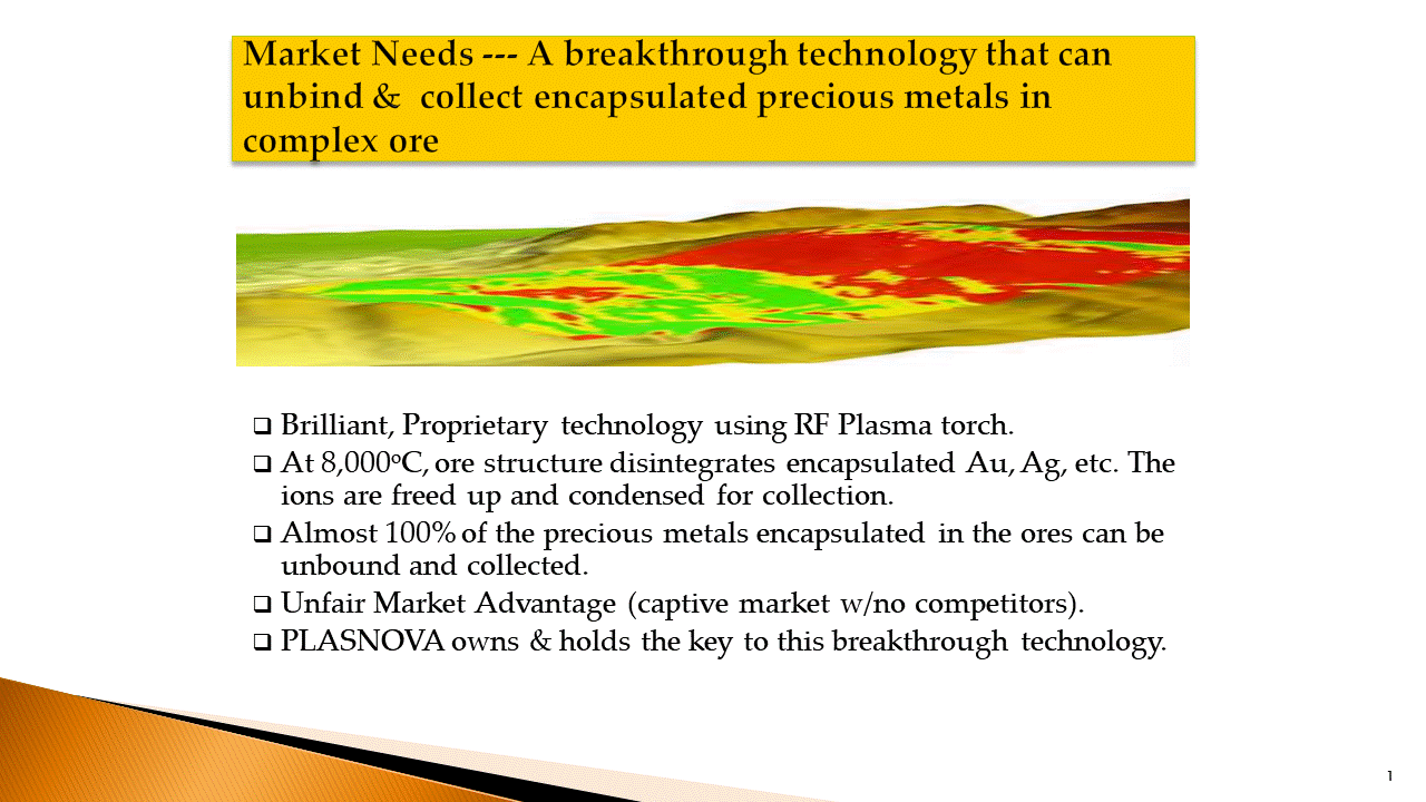 Market needs for Plasnova's plasma  technology