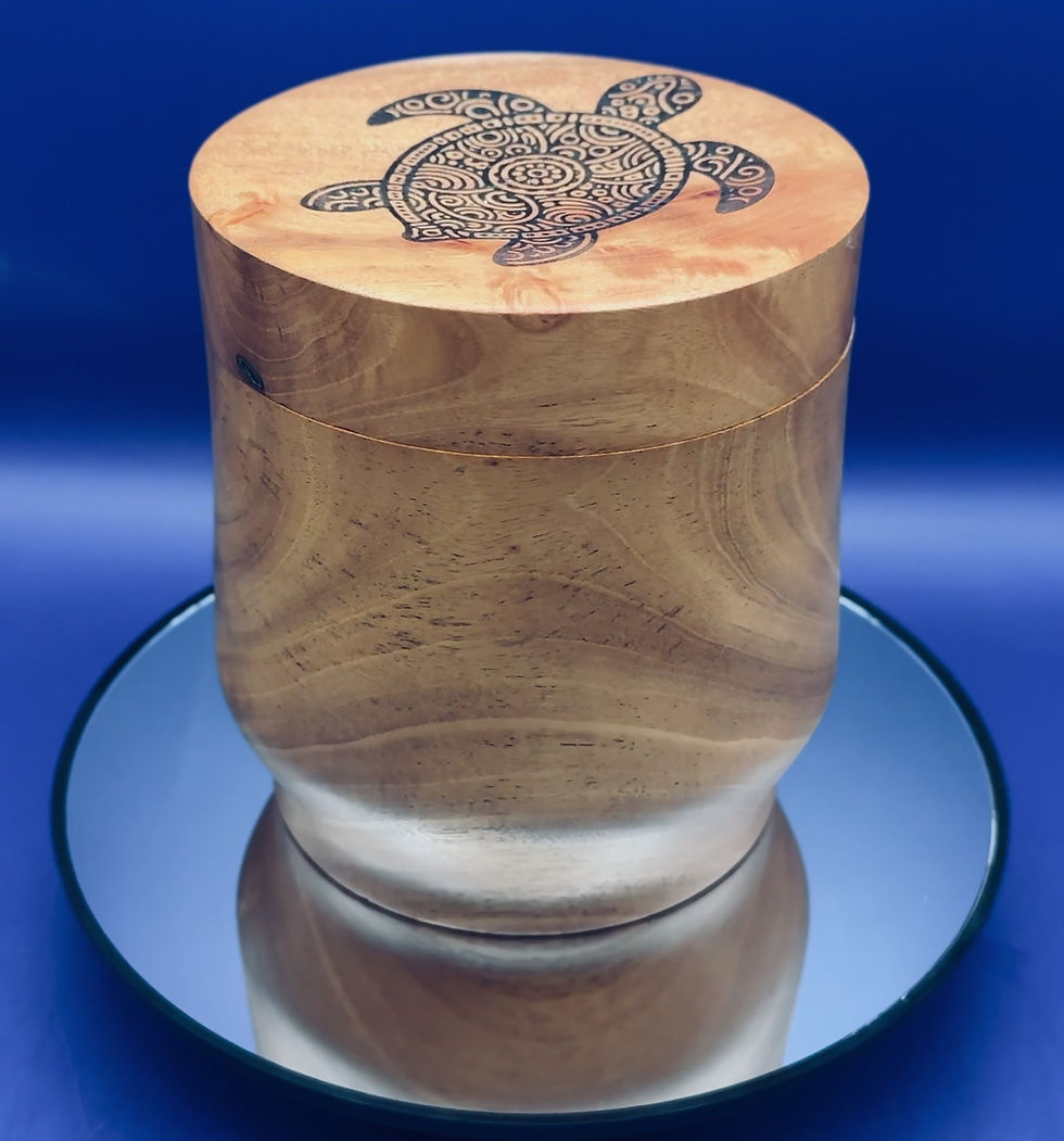 Thumbnail: #274 Cuban Mahogany Turtle Box 5" x 5" 1.34 lbs.