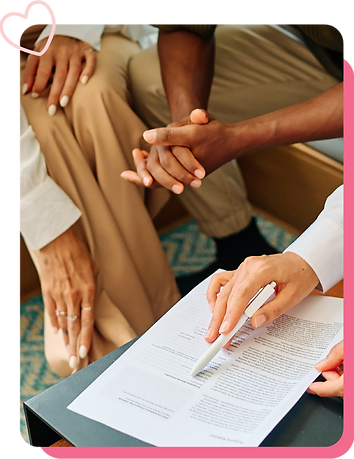 group of people reviewing contract
