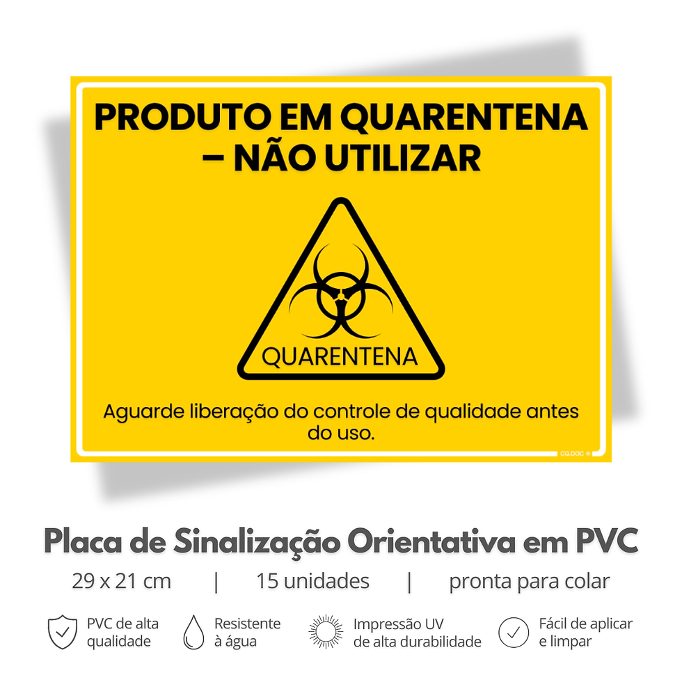 Kit Completo com 15 placas orientativas em PVC 29 x 21 cm CQ.doc