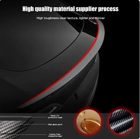 Imej kecil: Tesla Model 3 Real Carbon Fiber Spoiler (2024)