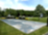 before and after prep work on basketball court