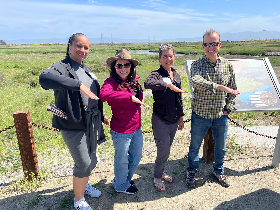 San Mateo County Supervisor Gauthier, Napa County Supervisor Ramos, Assemblymember Berman and myself demonstrating the universal sign for horizontal levy