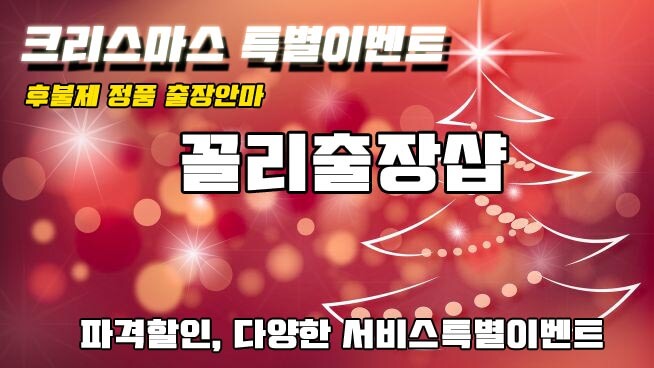 크리스마스날 출장마사지 불러보세요.