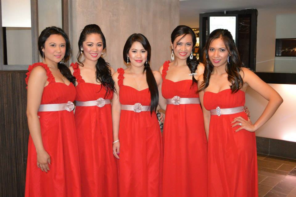 Custom Made Bridal Party Gowns