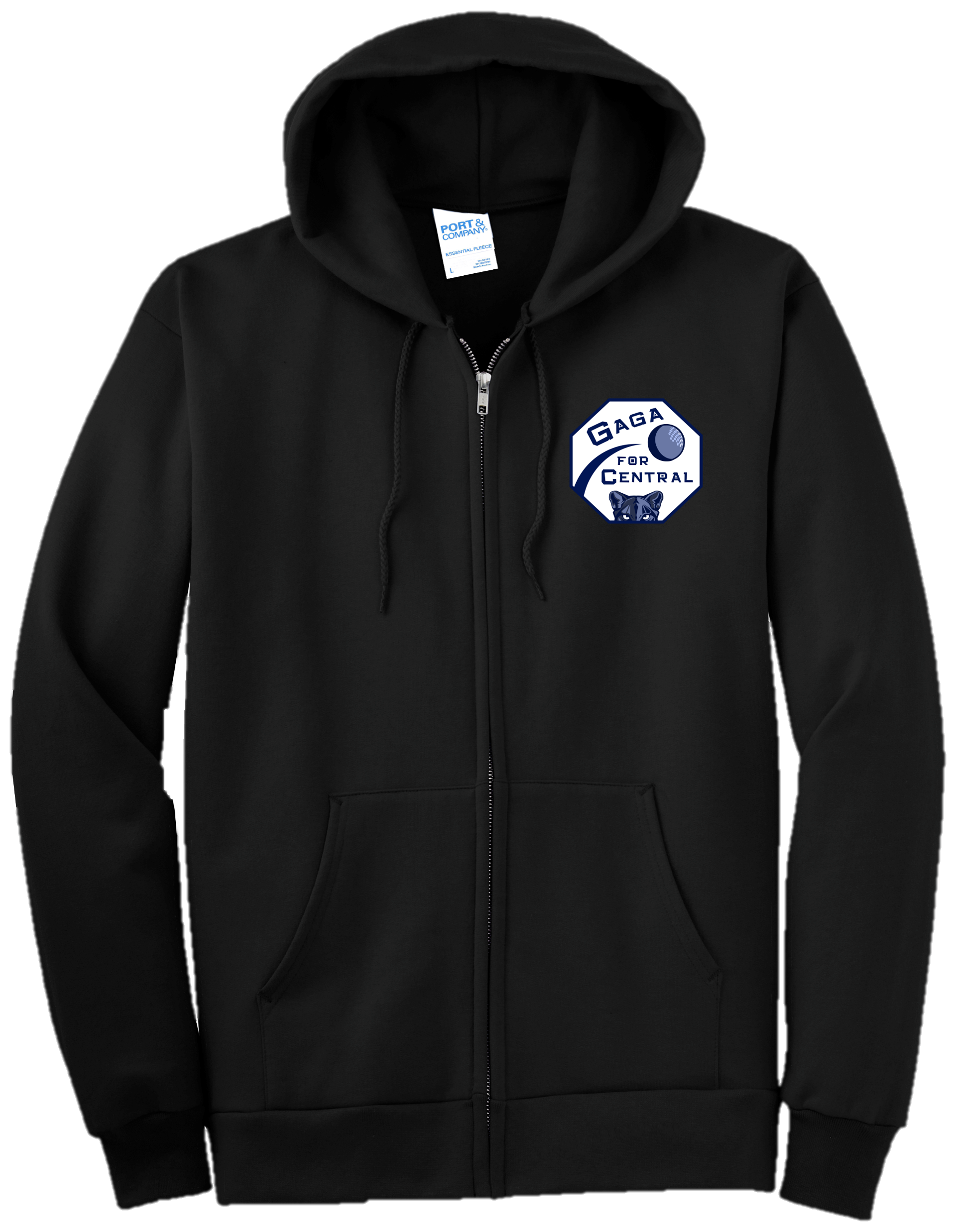 Central Elementary Men's Full Zip Hoodie (Left Chest logo)