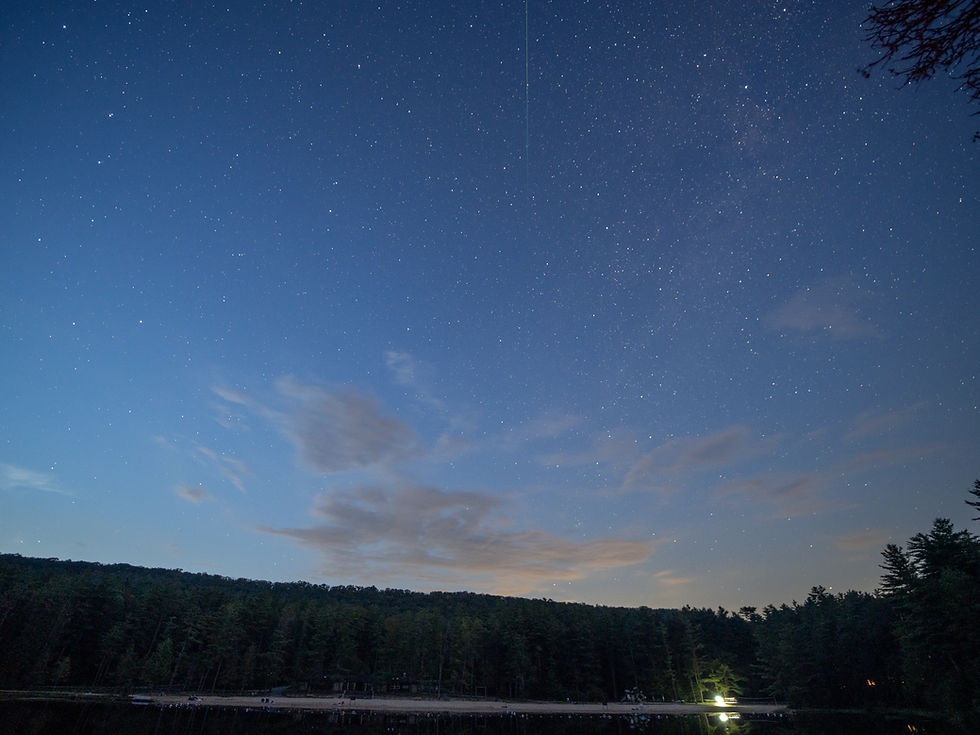 A satellite passing over R. B. Winter State Park.