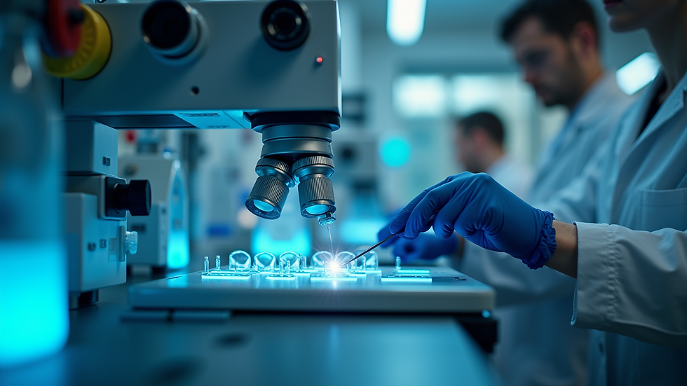 Close-up view of high-tech laboratory equipment