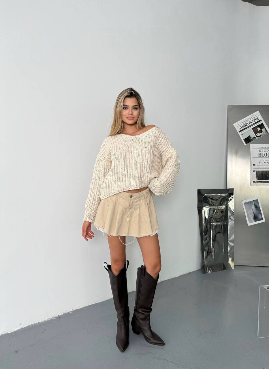 الصورة المصغرة: بلوزة نسائية محبوكة مفتوحة