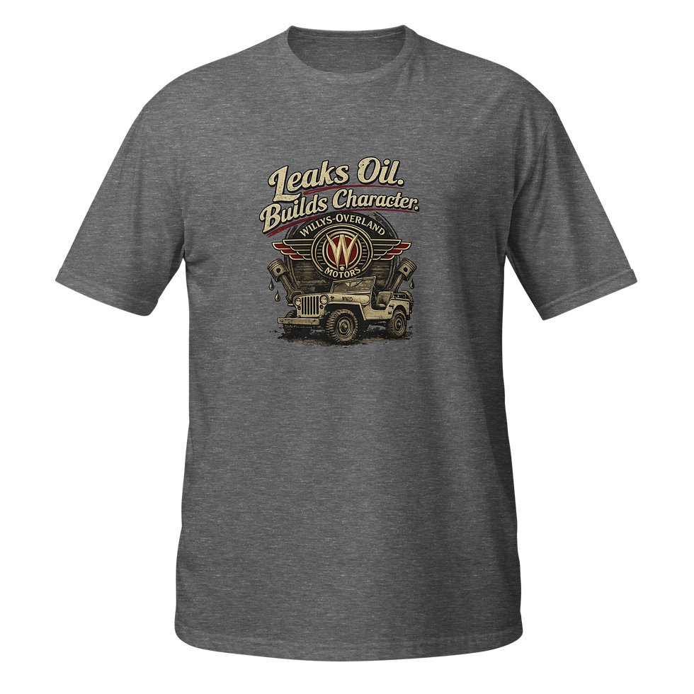 Thumbnail: Willys-Overland™ Short-Sleeve T-Shirt "Leaks Oil. Builds Character."