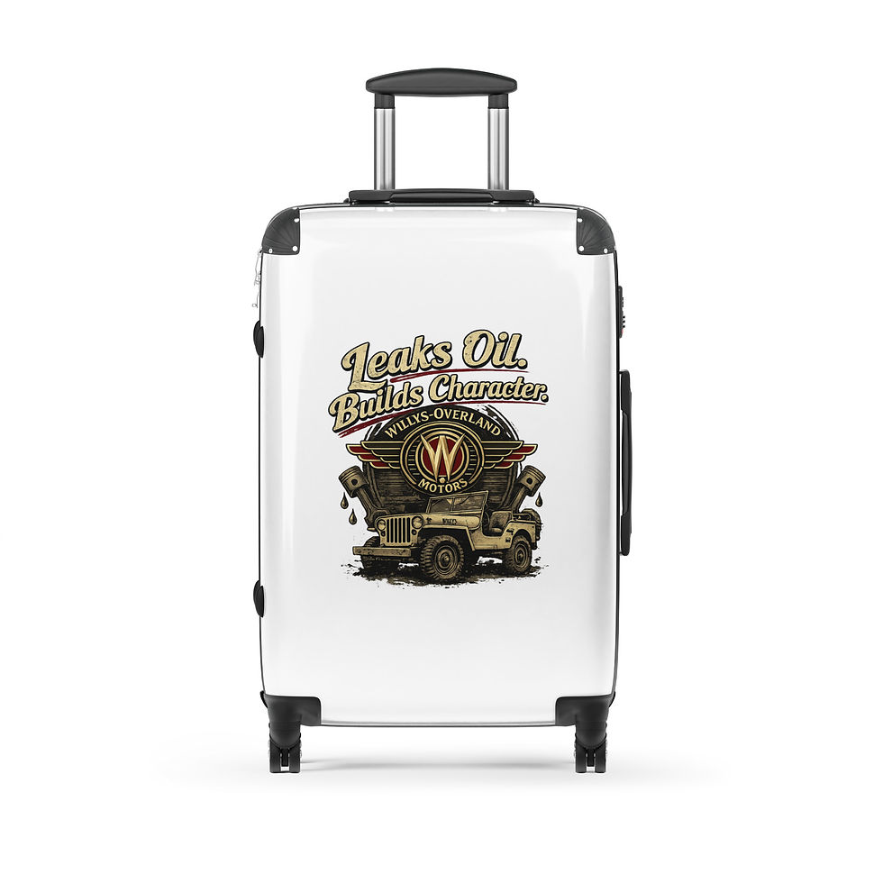 Thumbnail: Willys-Overland™ Hard-shell suitcase "Leaks Oil. Builds Character." 