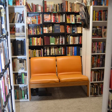 The store also has a book section with books of many genres, such as sci-fi, fantasy, history, science, biographies, philosophy, mystery, and more.