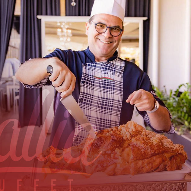 Chef Toni preparando Buffet para evento