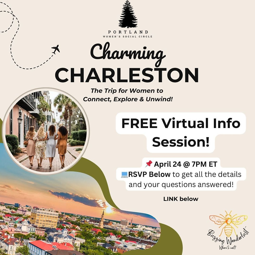 Virtual Info Session (FREE) - Charming Charleston Trip!