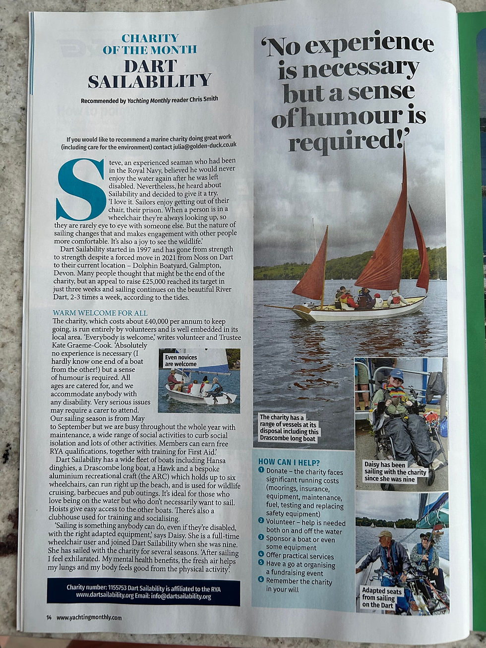 Yachting Monthly publicity
