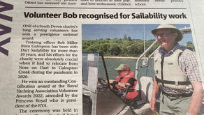 Bob's RYA award in local press