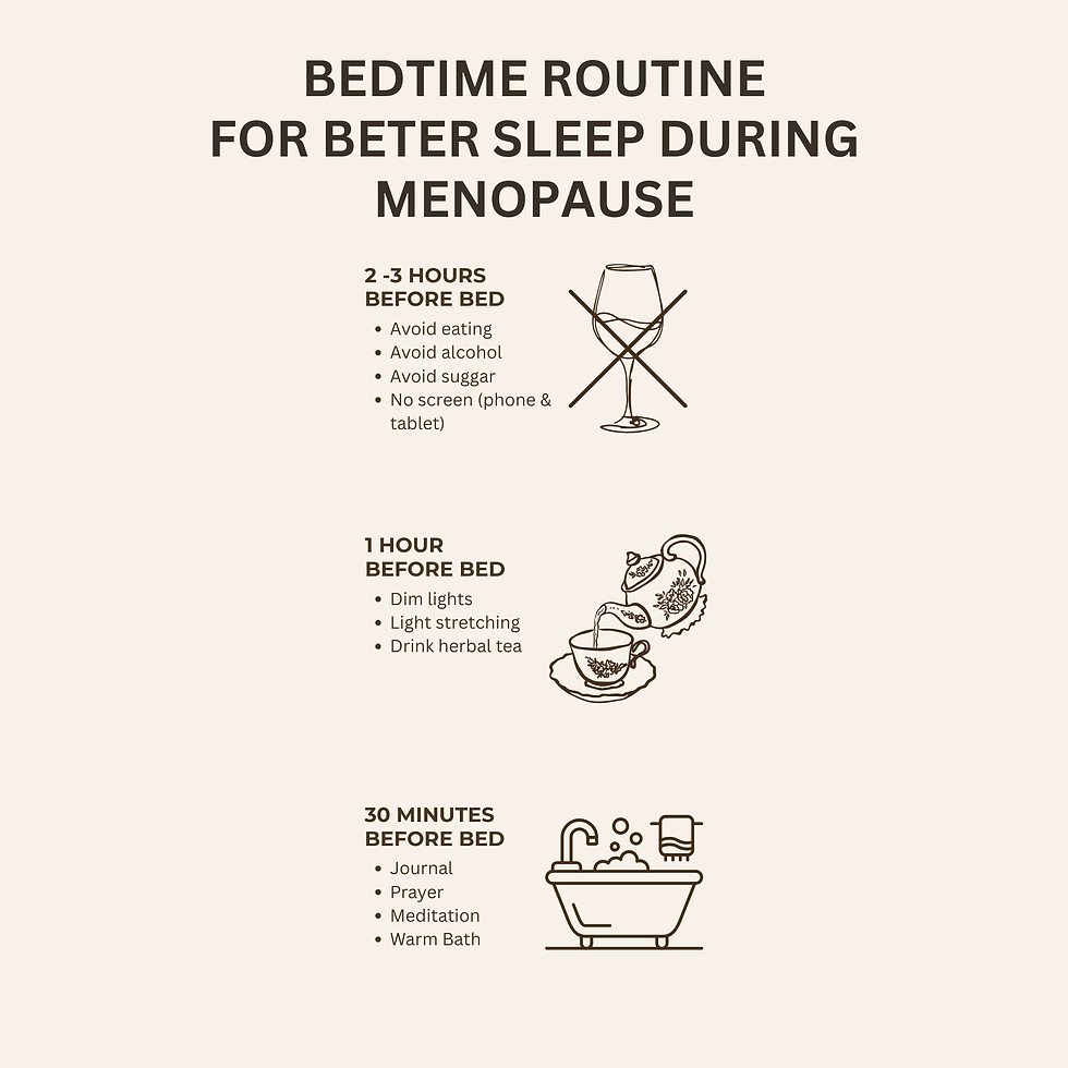 Nighttime routine for better sleep during menopause