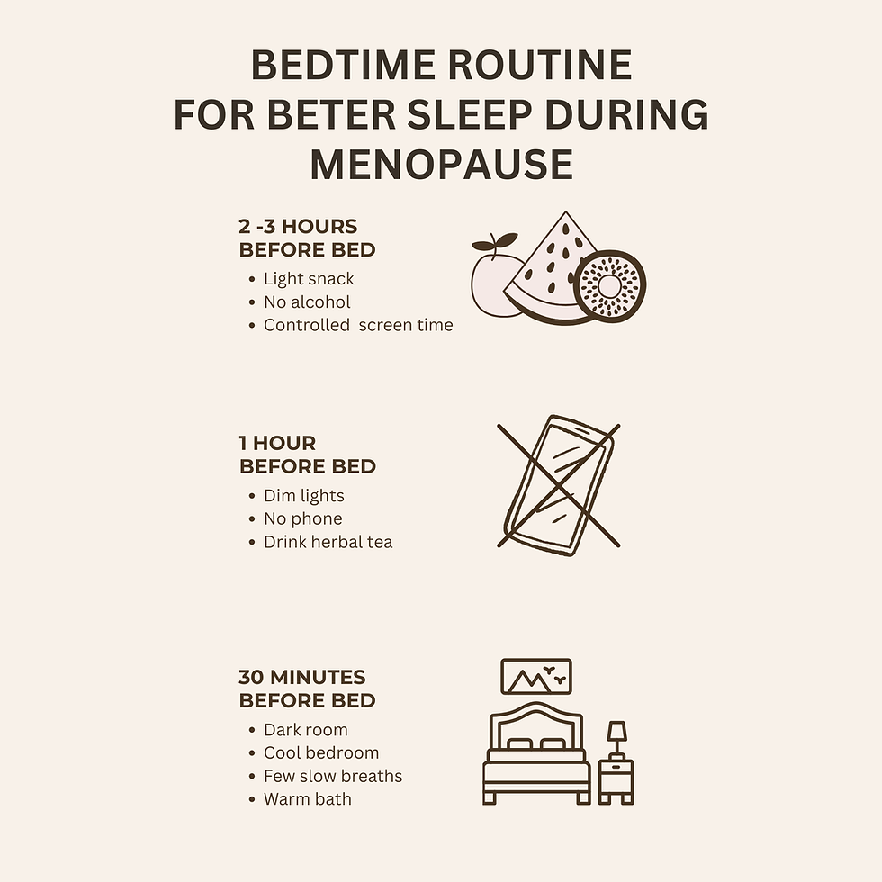 bedtime routine for better sleep during menopause