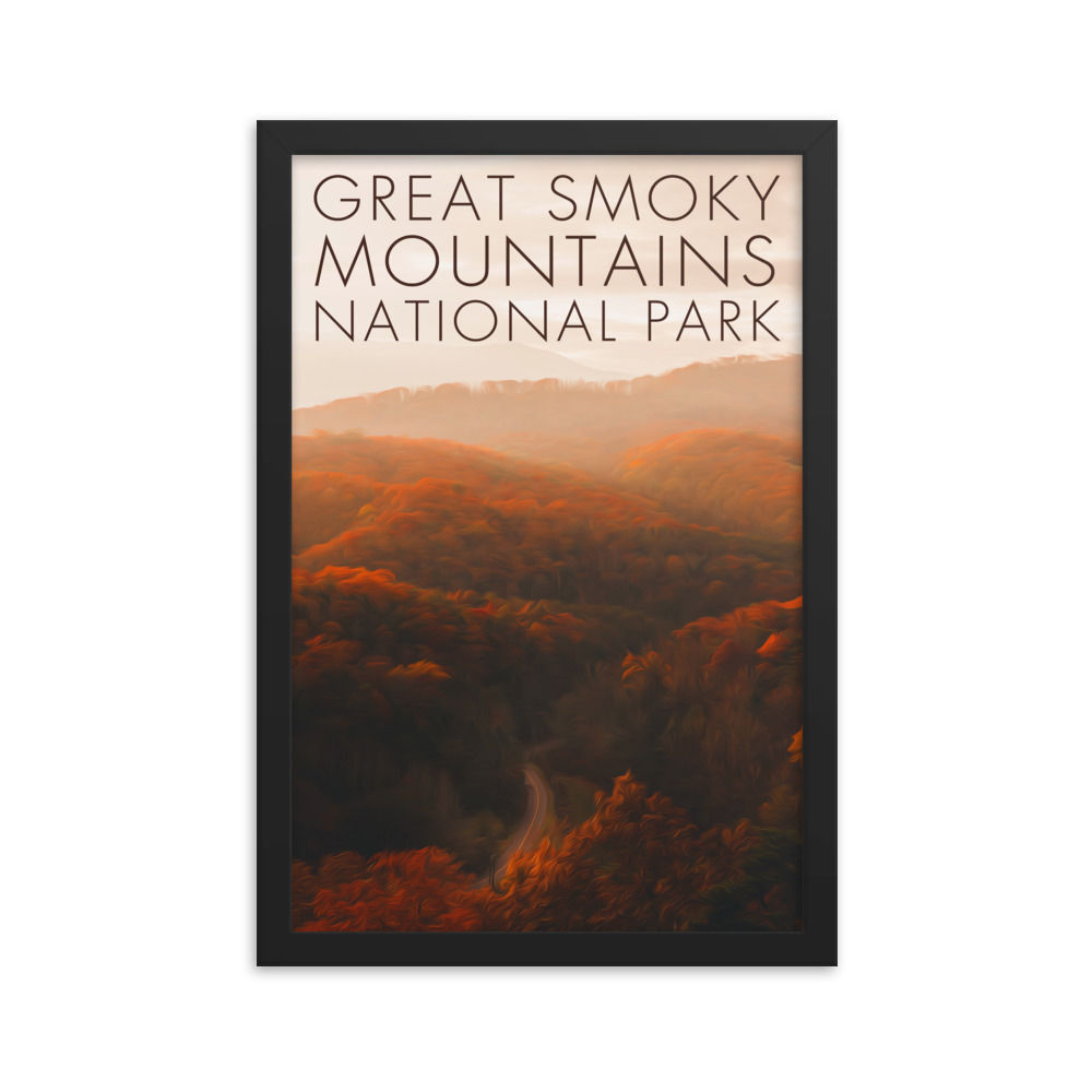Framed 12x18 Great Smoky Mountains Poster