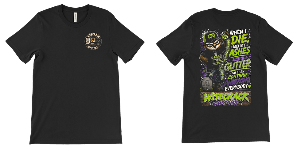 Thumbnail: Glitter in My Ashes – Hoot's Hot Takes Graphic Tee