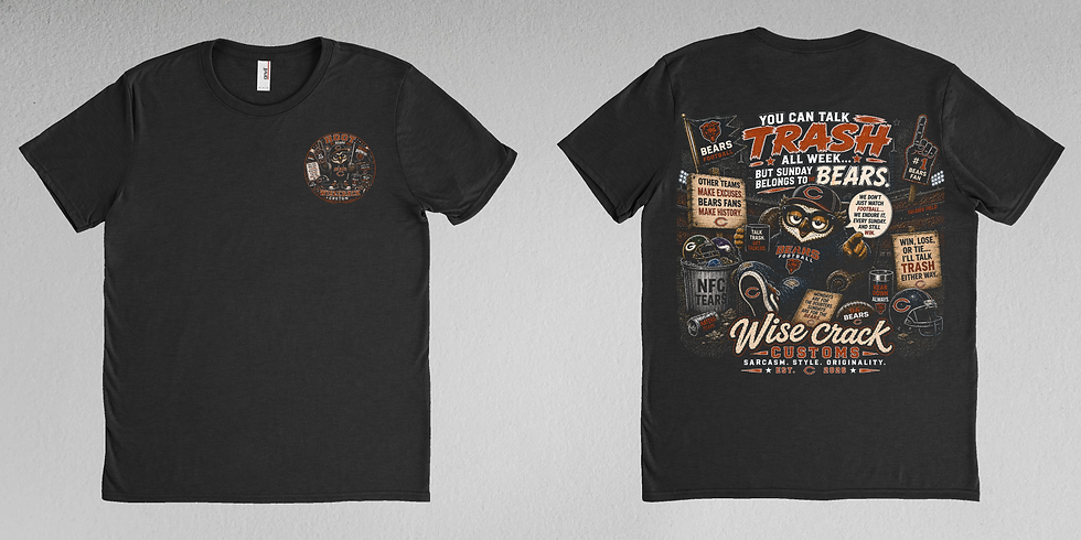 Thumbnail: Sunday Belongs to the Bears – Hoot’s Chicago Football Graphic Tee