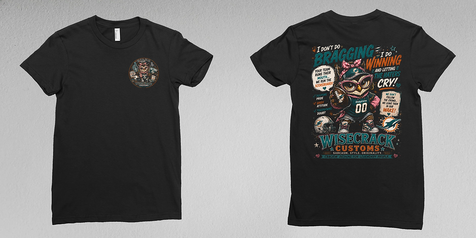 Thumbnail: I Don’t Do Bragging, I Do Winning – Hilda’s Miami Dolphins Graphic Tee