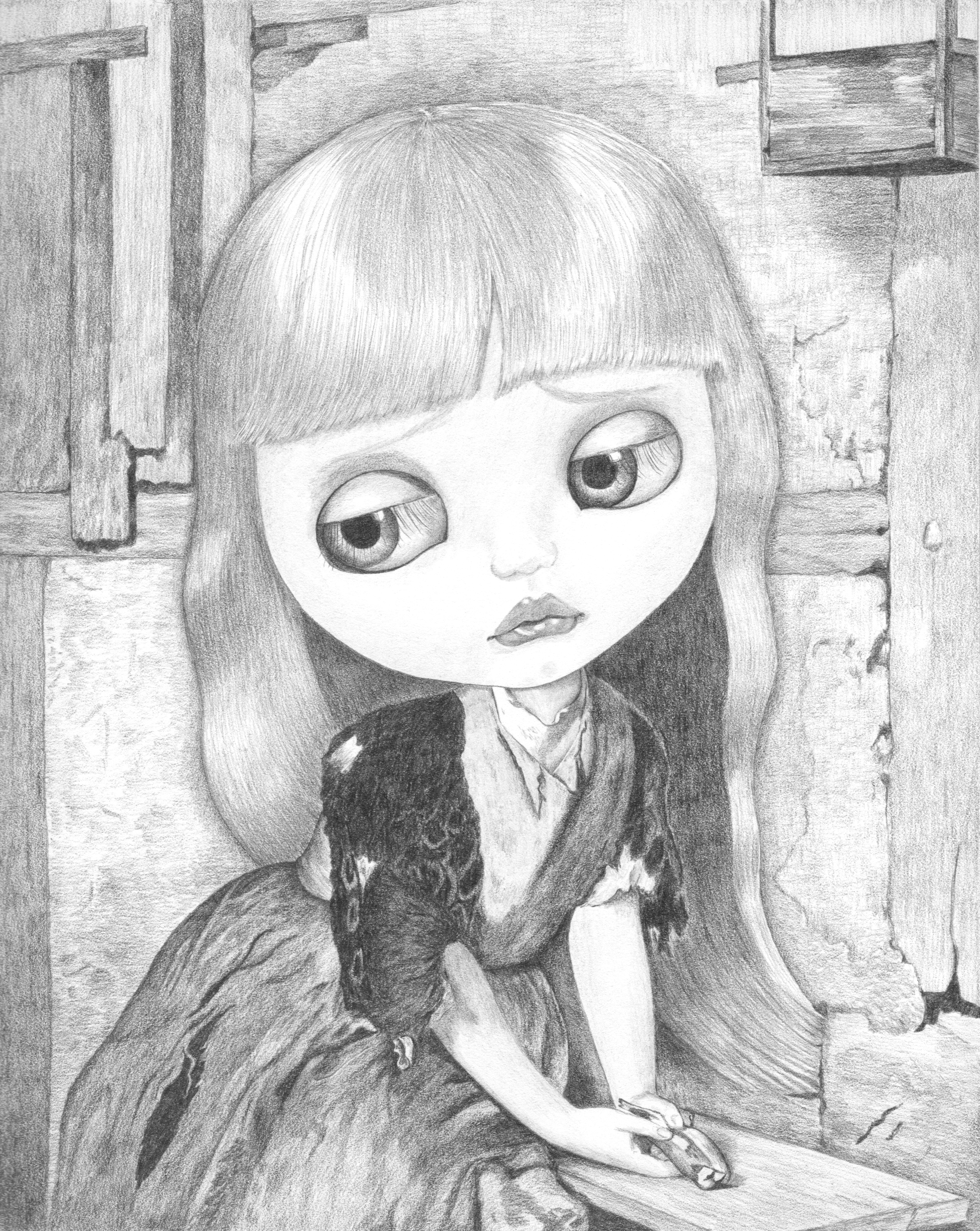 #29 - Blythe with a Dead Goldfinch