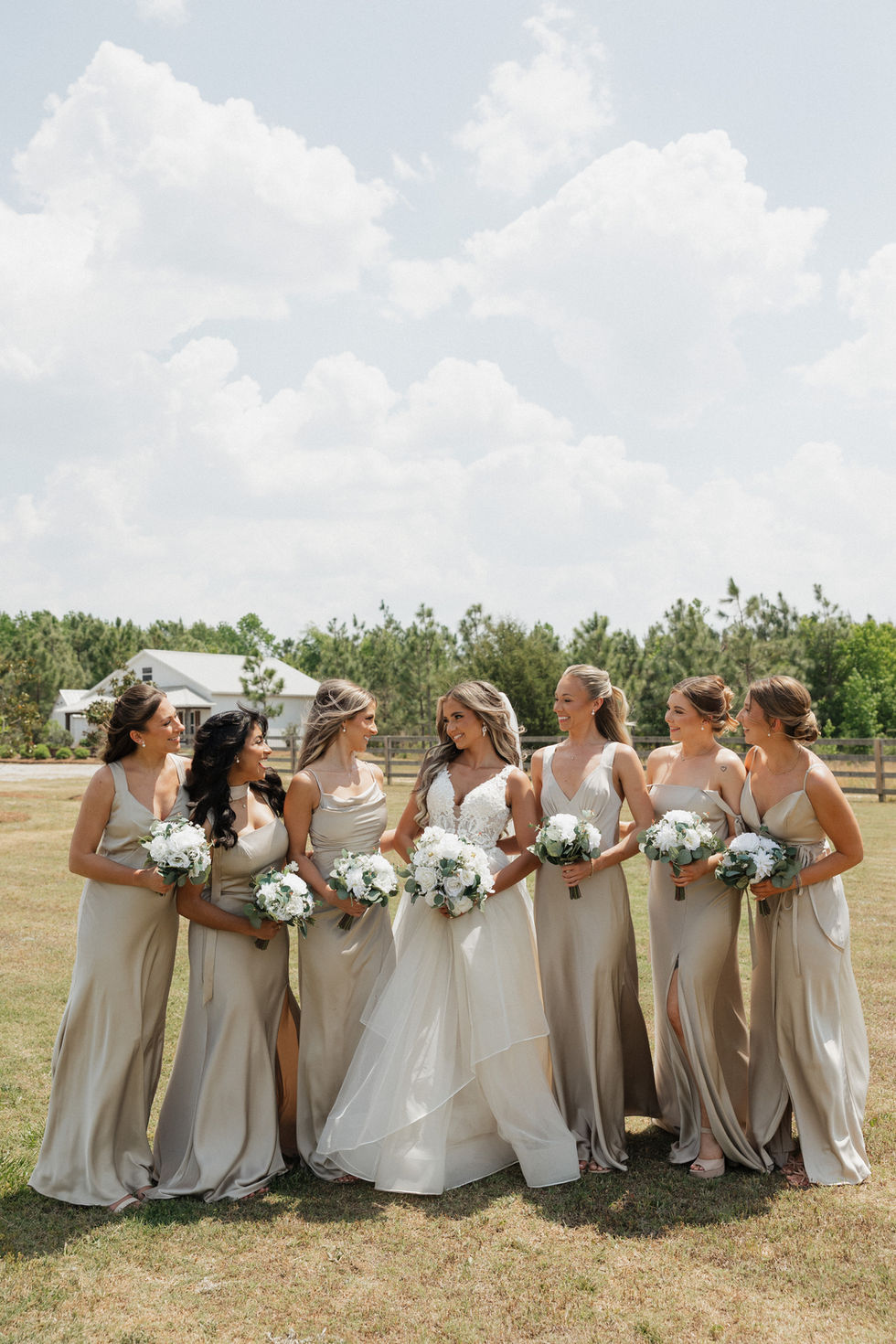 Bridesmaids at Belle's Venue and Farms