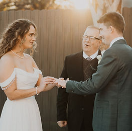 Pastor John Peters officiating a wedding in charleston sc