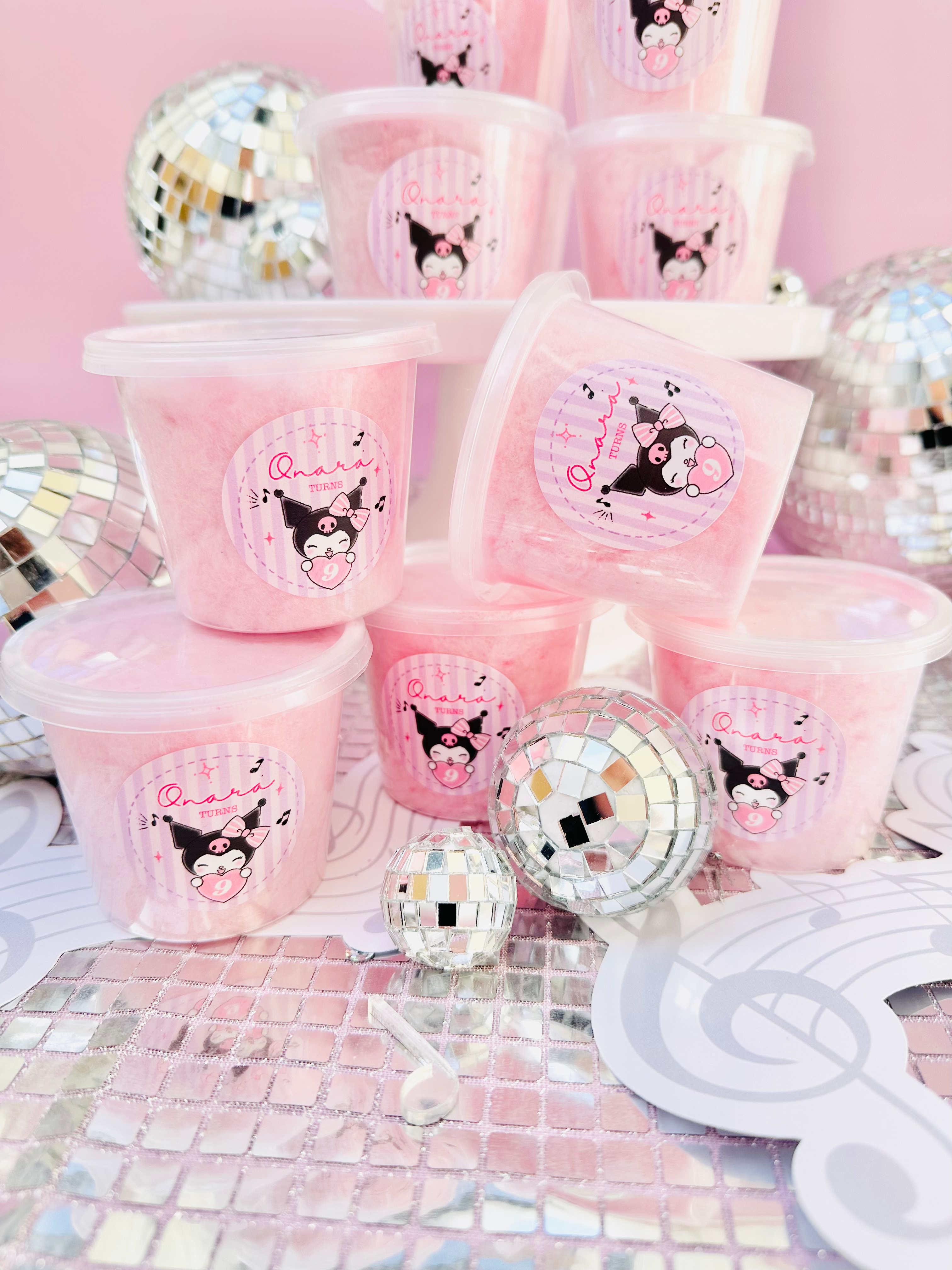 Personalised Fairy Floss Tubs